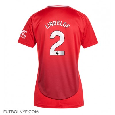 Camiseta Manchester United Victor Lindelof #2 Primera Equipación para mujer 2024-25 manga corta Camiseta Manchester United Victor Lindelof #2 Primera Equipación para mujer 2024-25 manga corta